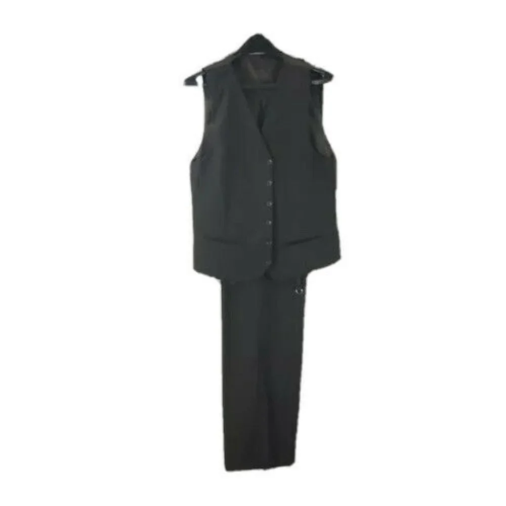 Lorenzo Luciano Men's Dark Brown Suit 3 Piece Pleated Pants Sizes 36R or 56R